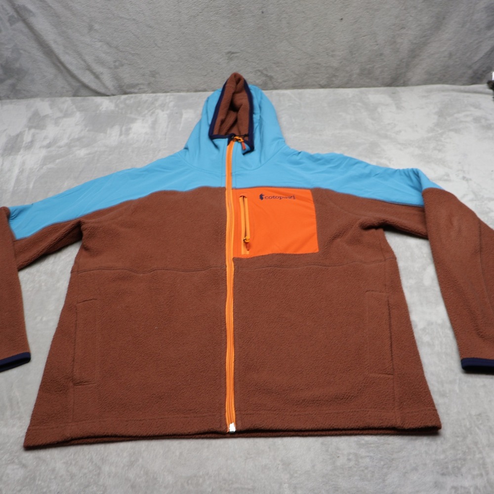 Cotopaxi Jacket Mens Medium Brown Abrazo Hooded Fleece  Full Zip Performance